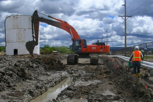 Construction in mud